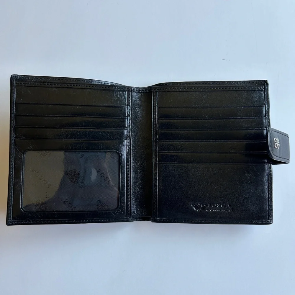 Bosca Black Leather Key‎ Card Holder Accessory